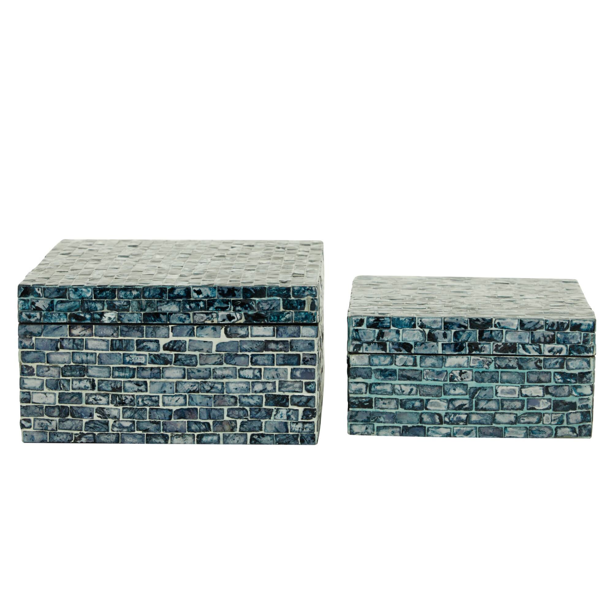 Blue Mother of Pearl Coastal Box Set